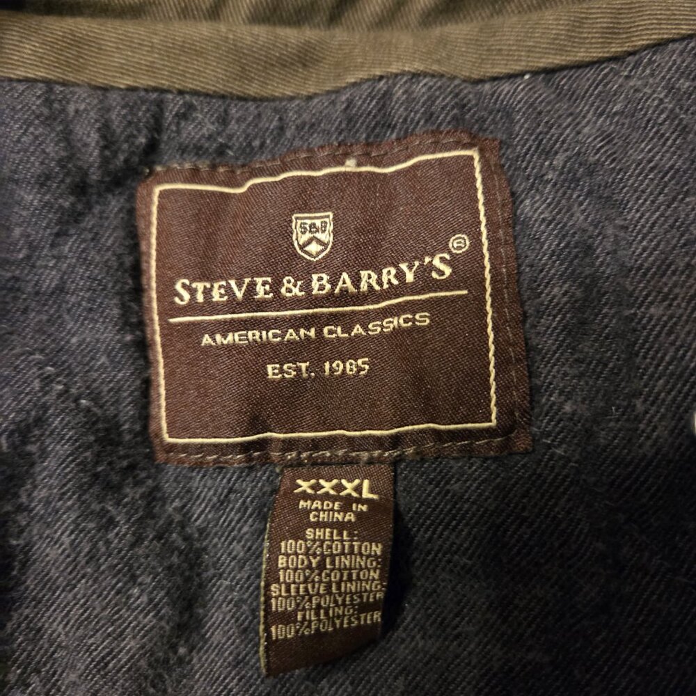 Men's 3XL Steve & Barry's Corduroy Collar Quilted Barn Jacket - Picture 3 of 3